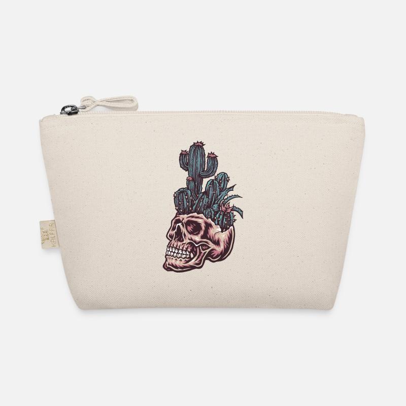 Skull with cactus Organic Pouch