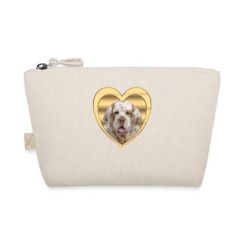 Clumber Spaniel - Hundeliebhaber - Hunde Herz - Bio-Täschchen - Natur - Vorne
