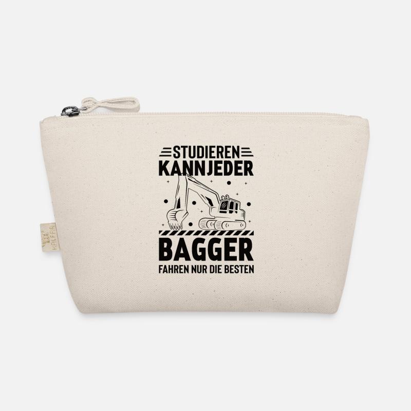 Bagger Baggerfahrer Baugeräte Baustelle Bio-Täschchen