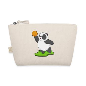 Panda Basketball Player Basketball - Organic Pouch - nature - Front