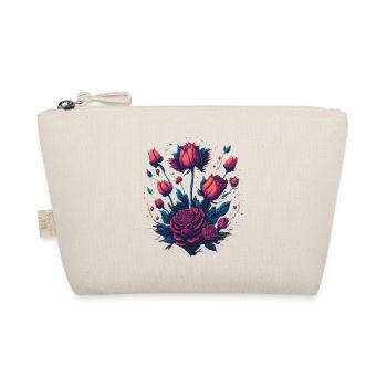 Rose shrub neon tattoo style - Organic Pouch - nature - Front