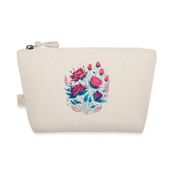 neon roses vintage bouquet of roses - Organic Pouch - nature - Front