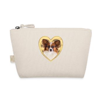 Papillon - Dog Lovers - Dogs Heart - Organic Pouch - nature - Front