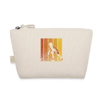 Pumpkin Skeleton Ice Hockey Halloween Winter Sports - Organic Pouch - nature - Front