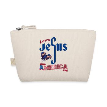 Aime Jésus et l’Amérique aussi, drapeau des États-Unis et 4ème - Trousse biologique - nature - Devant