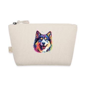 Alaskan Malamute Dog coloré peint - Trousse biologique - nature - Devant