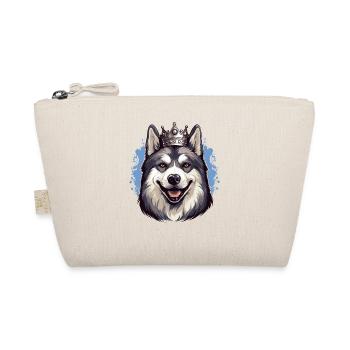 Cool Dog Alaskan Malamute Wearing Kings Crown - Organic Pouch - nature - Front