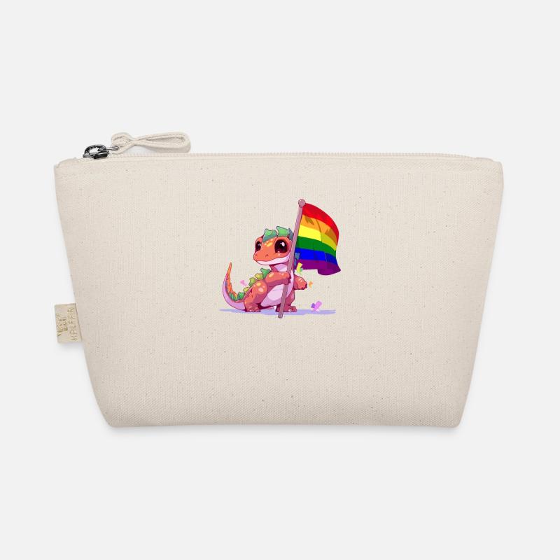Dinosaur LGBT Pride Transgender Rainbow Flag Pun Organic Pouch