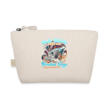 Hot Rod Grandpa, Old Boys Coolest Toys, Muscle Car - Organic Pouch - nature - Front