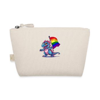 Pride Dinosaur LGBT Gay Lesbian Transgender Cool - Organic Pouch - nature - Front