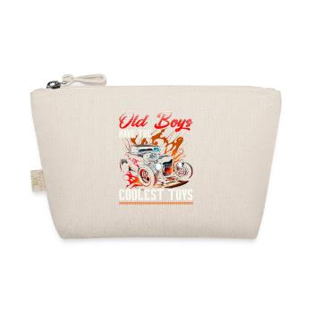 Hot Rod Grandpa, Old Boys Coolest Toys, Muscle Car - Organic Pouch - nature - Front