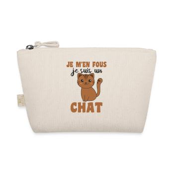 Je m’en fous je suis un chat - cute cat - Trousse biologique - nature - Devant