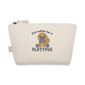 I'd rather be a platypus - cute animal - Organic Pouch - nature - Front