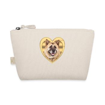 Akita - Dog Lover - Dog Heart - Organic Pouch - nature - Front