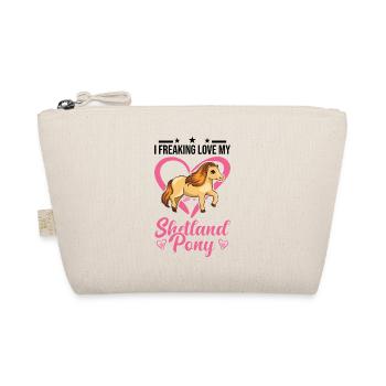 Shetland Pony Geschenk Shetty - Bio-Täschchen - Natur - Vorne