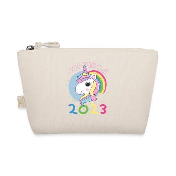 Einhorn Einschulung Schulanfang Schultüte - Bio-Täschchen - Natur - Vorne