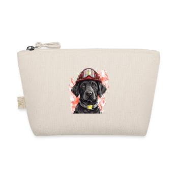 Labrador Feuerwehr Feuerwehrmann Hund - Bio-Täschchen - Natur - Vorne