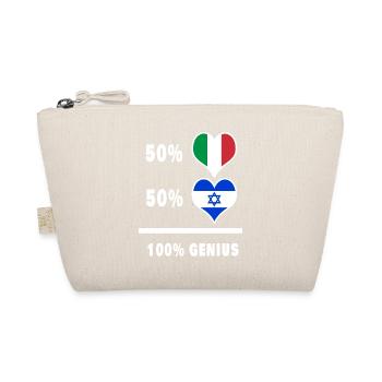 100% fantastische Flaggen für Israel und Italien - Bio-Täschchen - Natur - Vorne