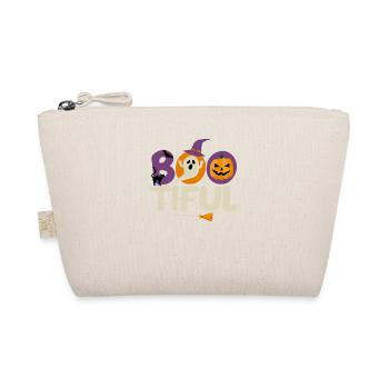 Boo Tiful Funny Halloween Bootiful Spooky Pumpkin - Organic Pouch - nature - Front