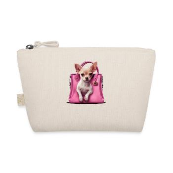 Pink Chihuahua | Rosa Handtasche Welpe Girlie - Bio-Täschchen - Natur - Vorne
