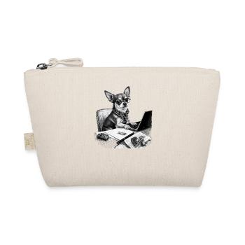 Chihuahua | Home Office Job Arbeit Laptop Krawatte - Bio-Täschchen - Natur - Vorne