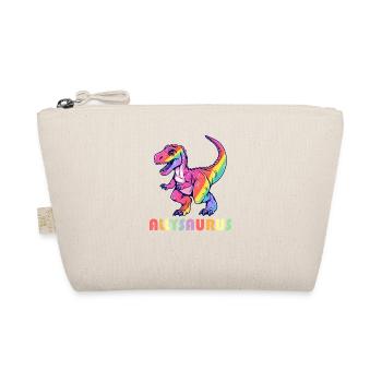 Dinosaurier Allysaurus Lustiger Regenbogen Transgender Dino - Bio-Täschchen - Natur - Vorne