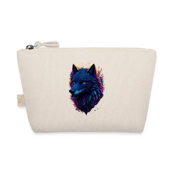 colorful abstract wolf - Organic Pouch - nature - Front