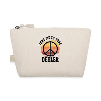 Hippie Peace Sign Peace Flowers Flower Child - Organic Pouch - nature - Front
