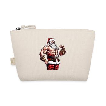 Jacked Santa: Weihnachts-Bodybuilder für Festive Wo - Bio-Täschchen - Natur - Vorne