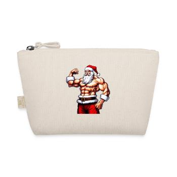 Eiserner Weihnachtsmann: Weihnachts-Bodybuilder mit Weihnachtsmann wiegen - Bio-Täschchen - Natur - Vorne