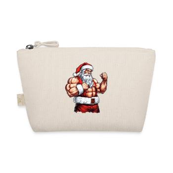 Santa's Bulk Crew: Weihnachts-Bodybuilder Santa Mus - Bio-Täschchen - Natur - Vorne