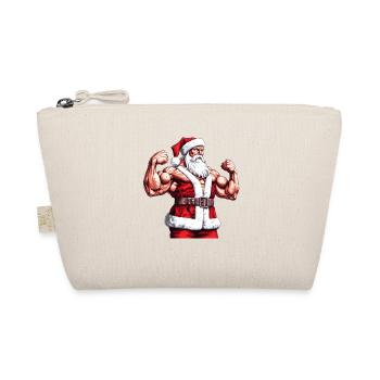 Santa's Liftmas Liste: Weihnachten Bodybuilder Weihnachtsmann - Bio-Täschchen - Natur - Vorne