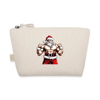 Flexing with Santa: Weihnachten für Feiertage gewinnt Sa - Bio-Täschchen - Natur - Vorne