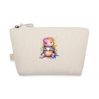 sourire grin, salamandre axolotl au café -Aqu - Trousse biologique - nature - Devant