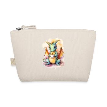 Dragon avec style aquarelle café - Trousse biologique - nature - Devant
