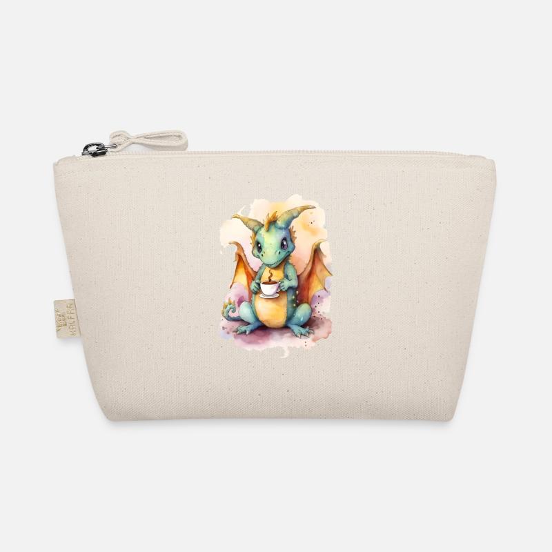 Dragon avec style aquarelle café Trousse biologique