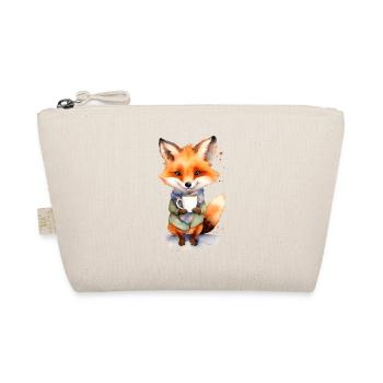 Renard avec style aquarelle café - Trousse biologique - nature - Devant