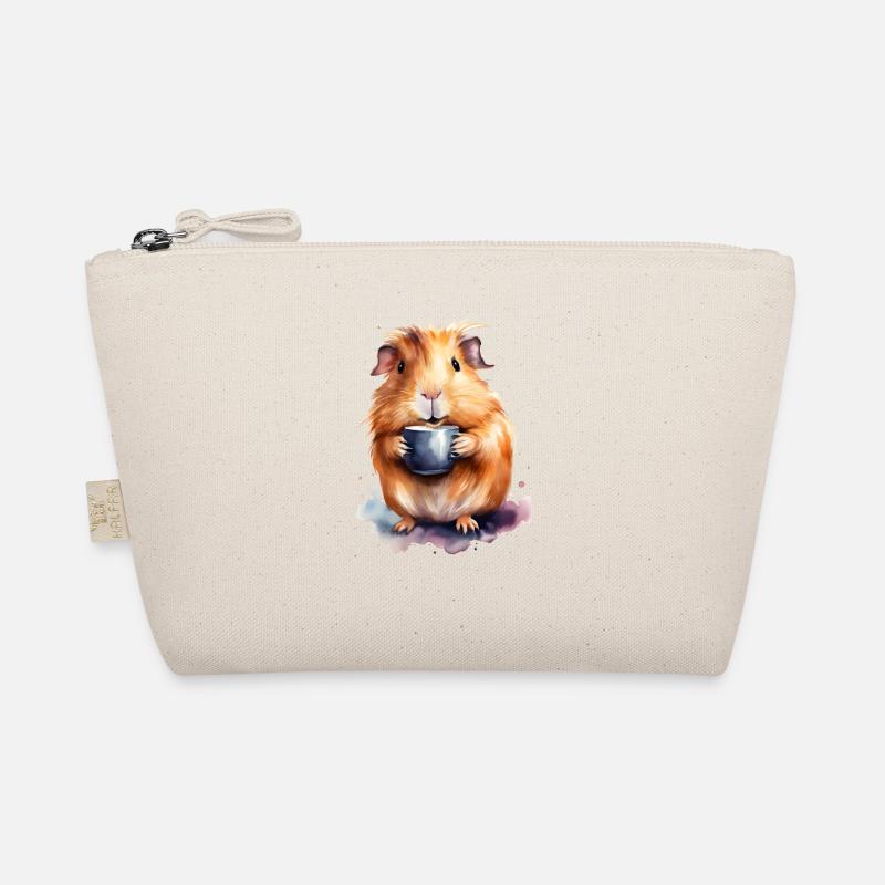 Cochon d’Inde avec style aquarelle café Trousse biologique