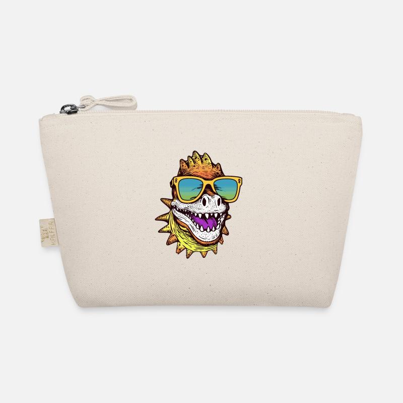 Glücklicher Dinosaurier mit Brille Bio-Täschchen