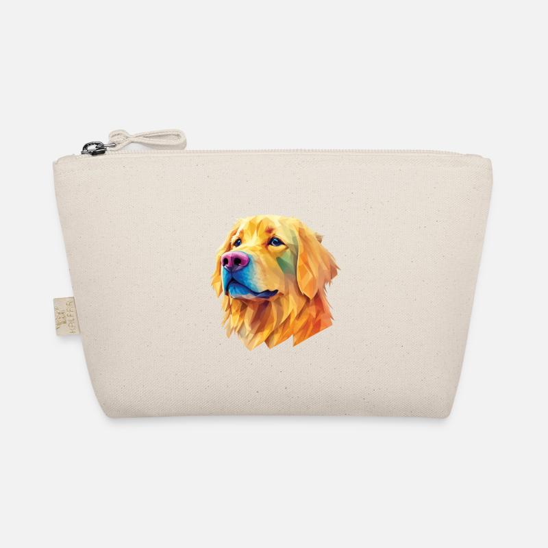 Golden Retriever Hund Hunde Design Polygon Art Bio-Täschchen