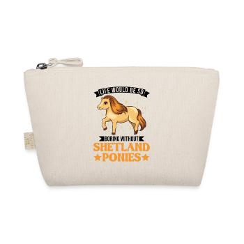 Shetland Pony Geschenk Shetty - Bio-Täschchen - Natur - Vorne