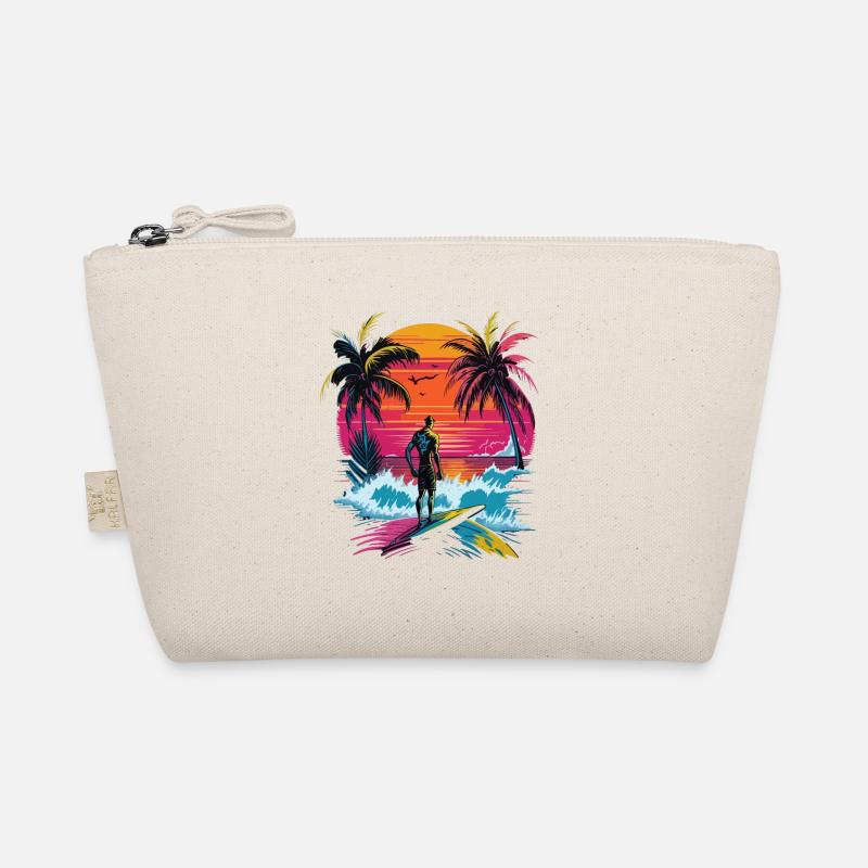 Summer Sun Palm Beach Island Surfboard Organic Pouch