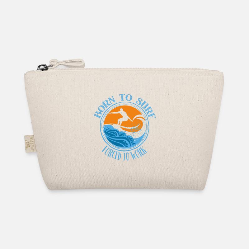 Born to surf forced to work - Surfing Lover Tee - Bio-Täschchen - Natur
