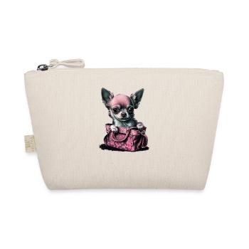 Pink Chihuahua | Rosa Handtasche Welpe Girlie - Bio-Täschchen - Natur - Vorne