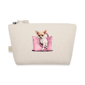 Pink Chihuahua | Rosa Handtasche Welpe Girlie - Bio-Täschchen - Natur - Vorne