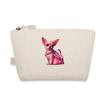 Pink Chihuahua | Rosa Handtasche Welpe Girlie - Bio-Täschchen - Natur - Vorne