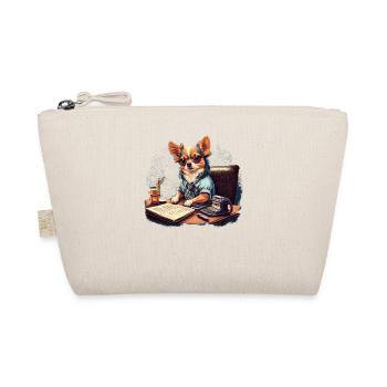 Chihuahua | Home Office Job Arbeit Laptop Krawatte - Bio-Täschchen - Natur - Vorne