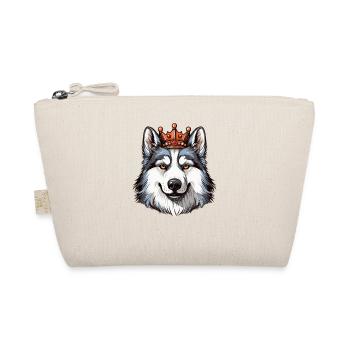 Alaskan Malamute Cool Dog Wearing Kings Crown - Organic Pouch - nature - Front