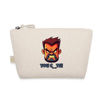 Angry Face Butcher Funny Insult - Organic Pouch - nature - Front