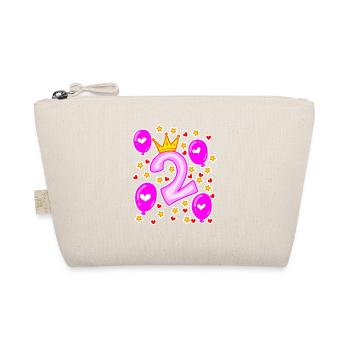 2ème anniversaire Fille Ballons Crown Stars - Trousse biologique - nature - Devant